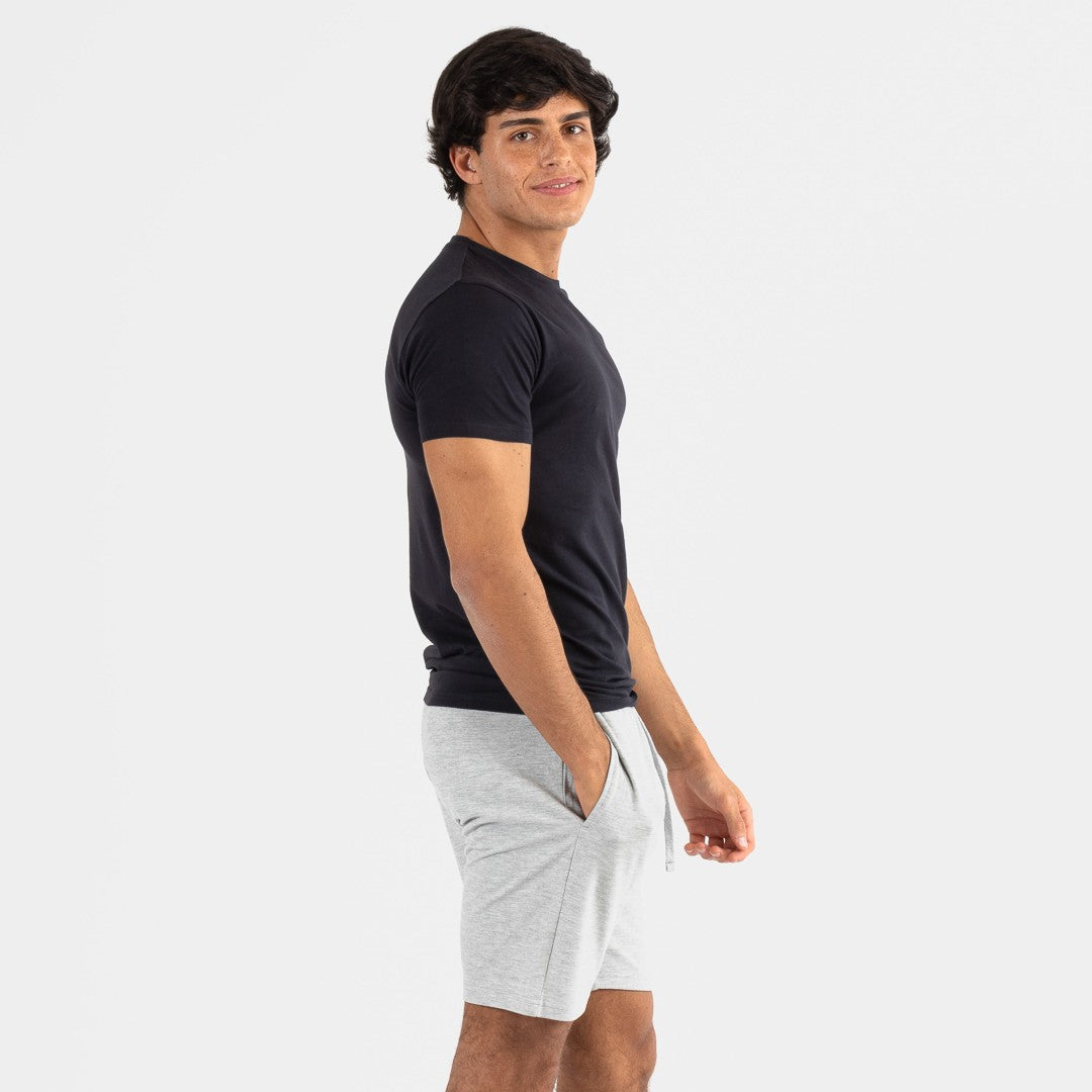 Conjunto de treino curto masculino, azul marinho - cinza
