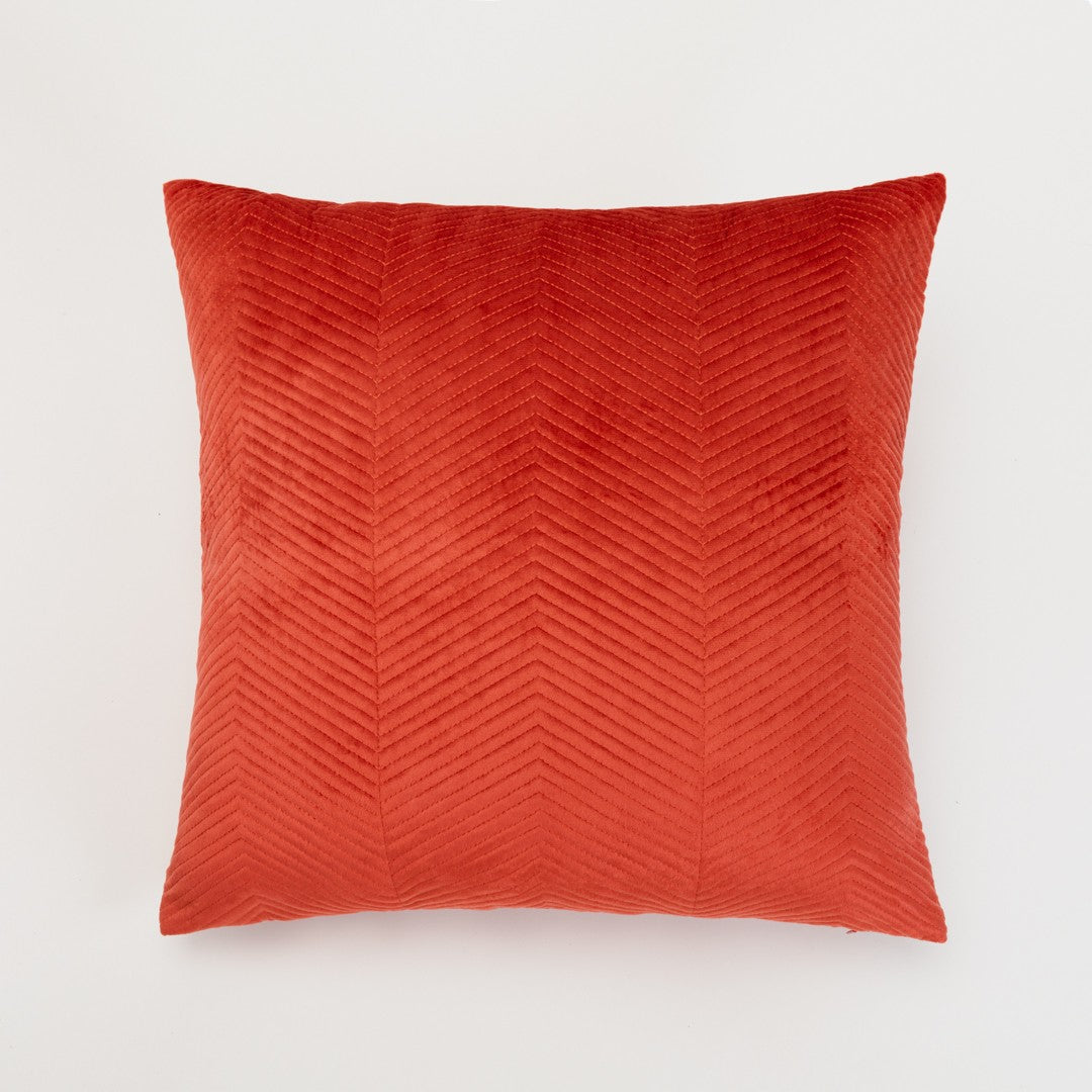 Almofada quadrada New Hungary, veludo liso, 50x50 cm - capa + enchimento