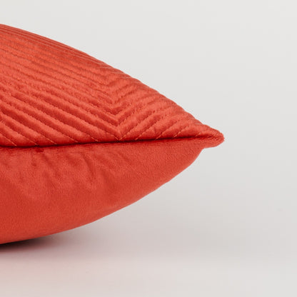 Almofada quadrada New Hungary, veludo liso, 50x50 cm - capa + enchimento