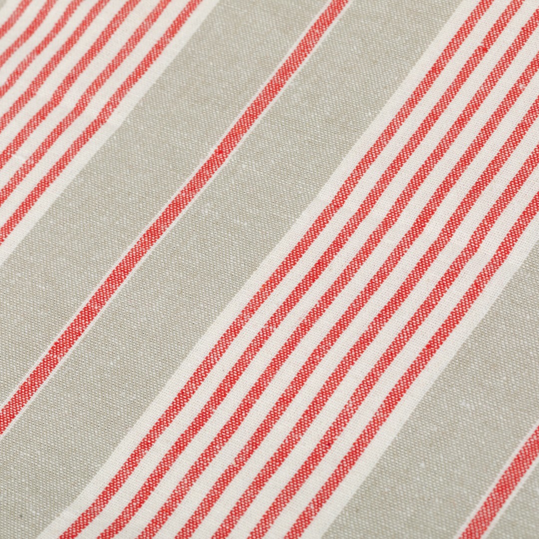 Toalha de mesa listrada vermelha