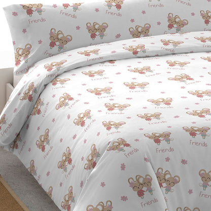 Capa de edredom Friends rosa 90 algodão