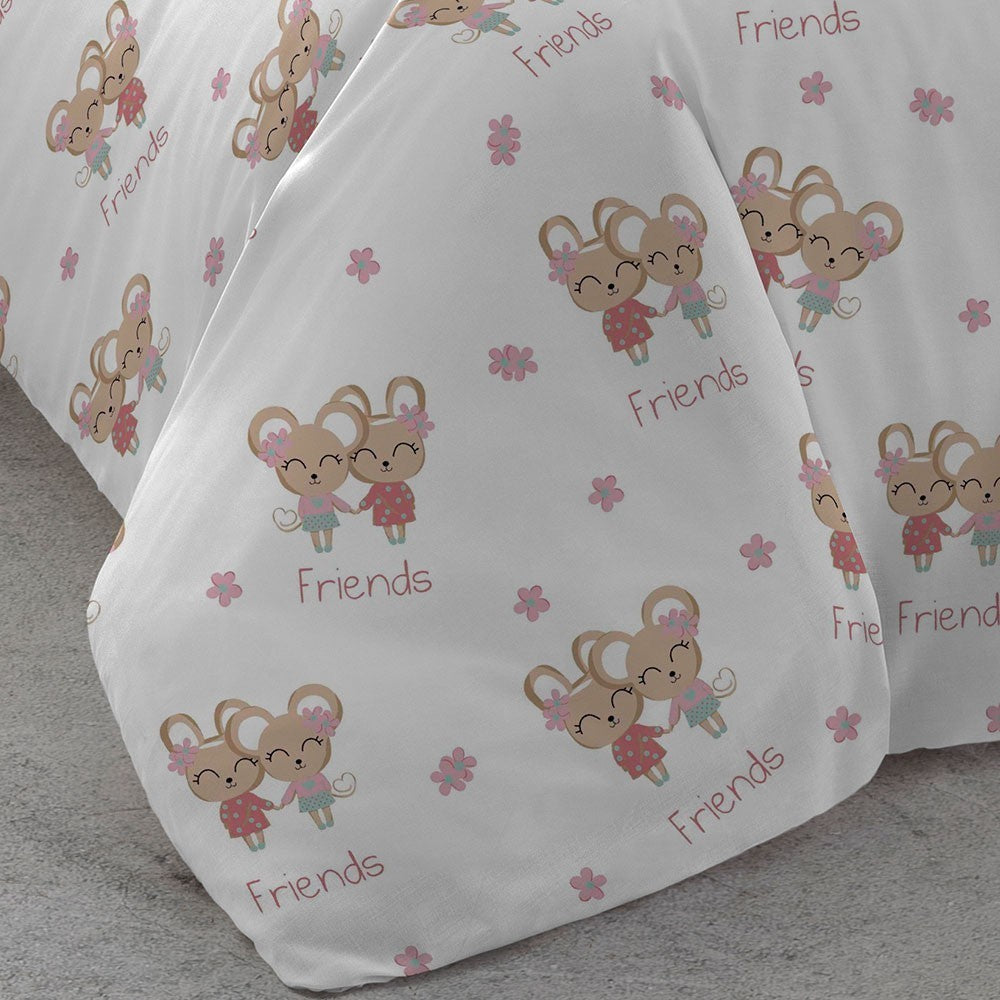 Capa de edredom Friends rosa 90 algodão