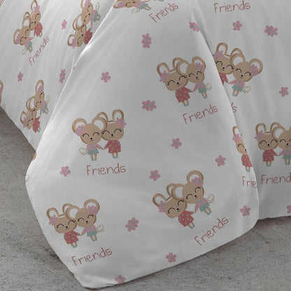 Capa de edredom Friends rosa 90 algodão