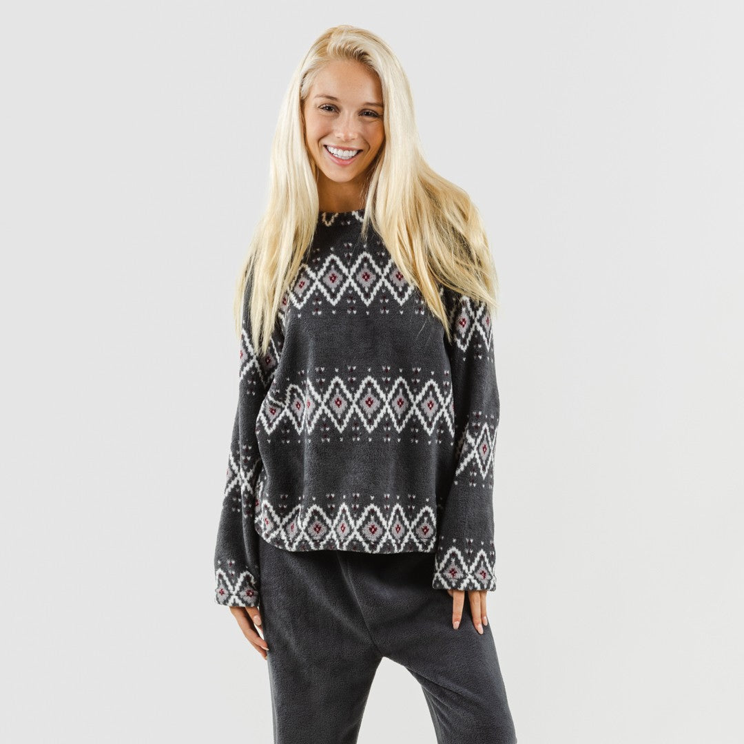 Pijama Andros cinza coral