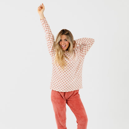 Pijama coral Penelope marsala