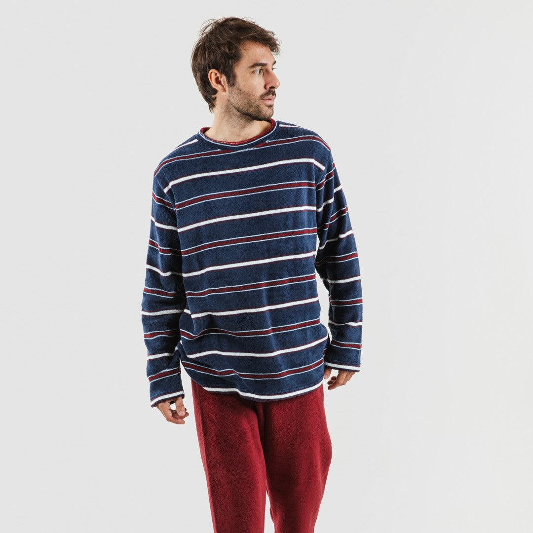 Pijama masculino Lucio cor de coral, cor bordô.