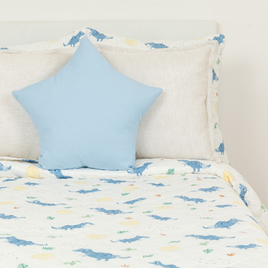 Colcha bouti Indigo dinosaur