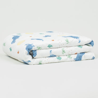 Colcha bouti Indigo dinosaur