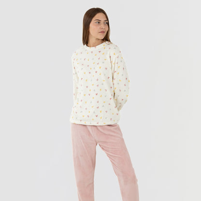 Julie pijama coral malva