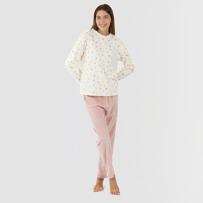 Julie pijama coral malva