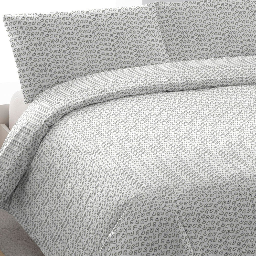 Capa de edredão algodão percal Diana verde tiffany