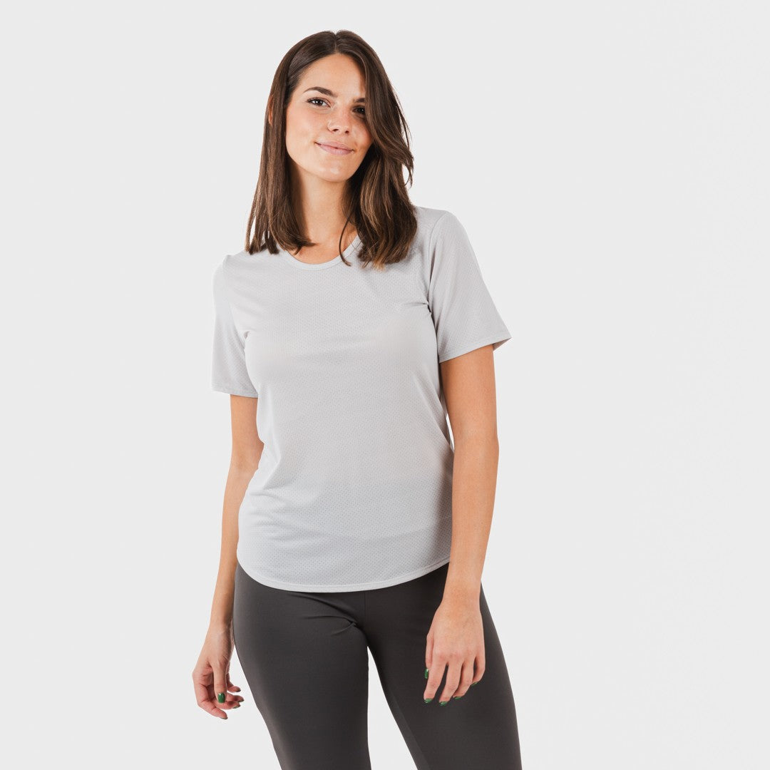 Conjunto esportivo feminino de leggings compridas, cinza pérola - carvão