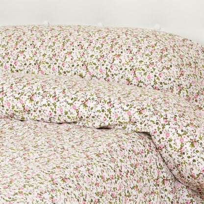 Capa nórdica de algodão rosa Pia