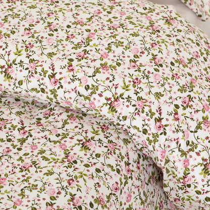 Capa nórdica de algodão rosa Pia