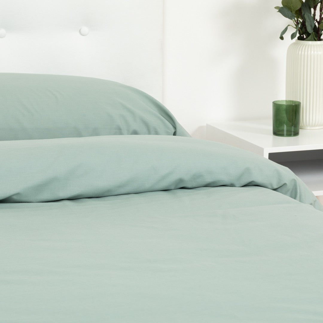 Capa de edredom lisa de algodão