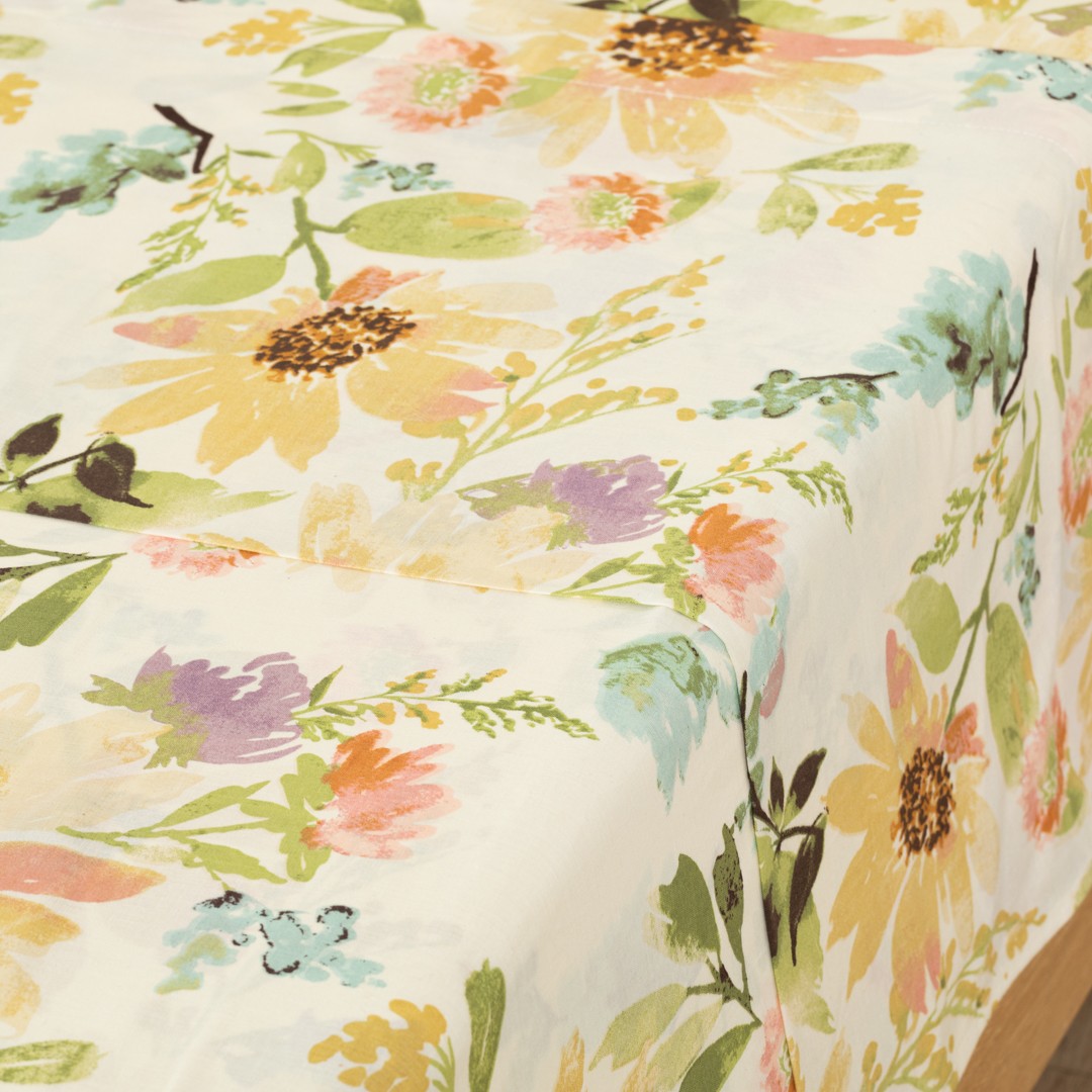 Jogo de lençóis August em percal de algodão natural