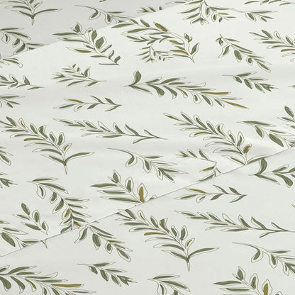 Jogo de lençóis algodão Caliope verde caça