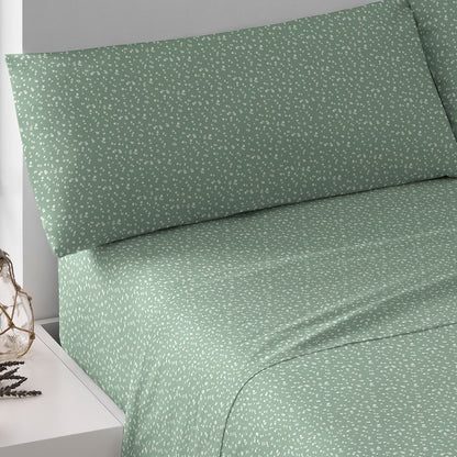 Jogo de lençóis algodão Amalia verde caça