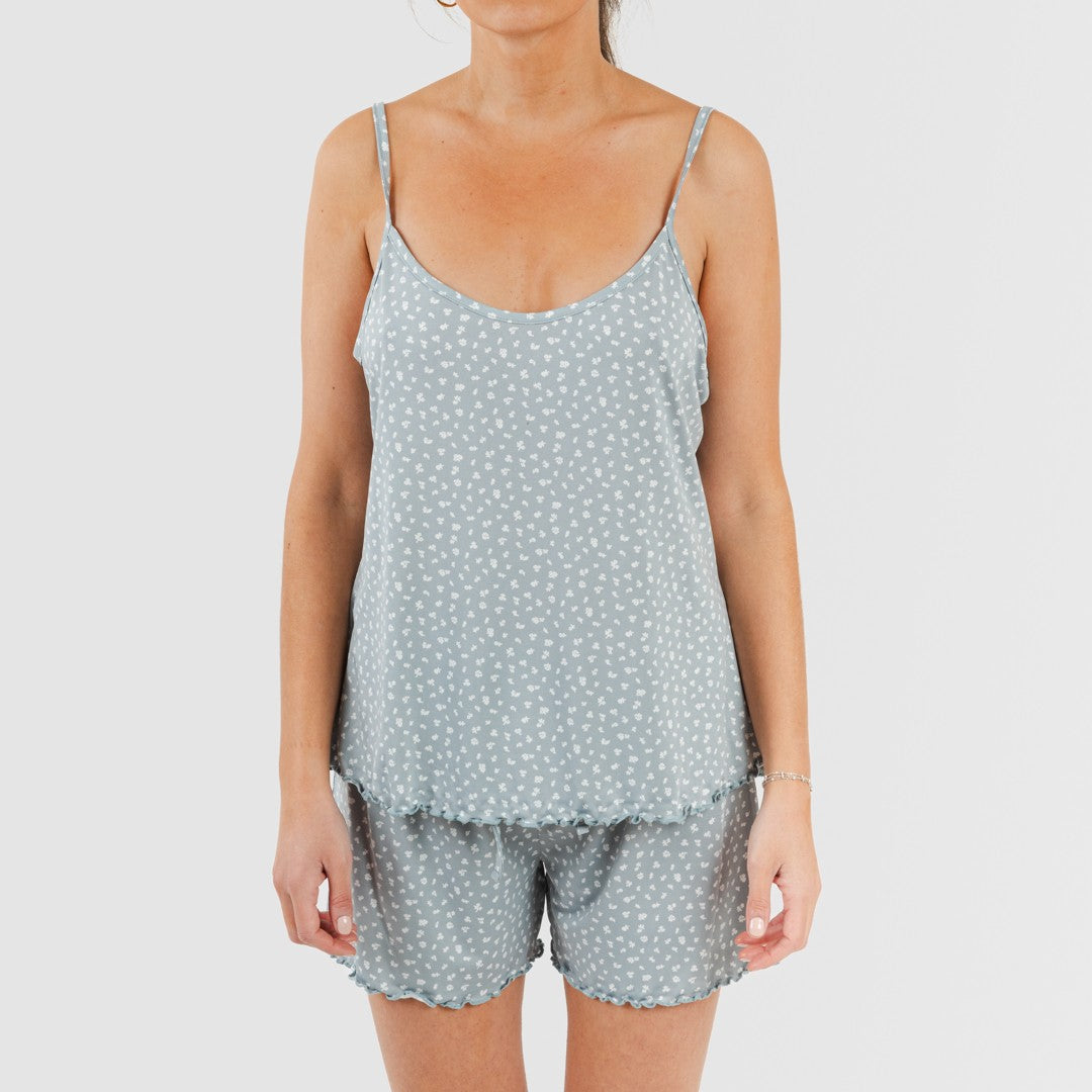 Pijama feminino Anita Indigo com suspensórios macios