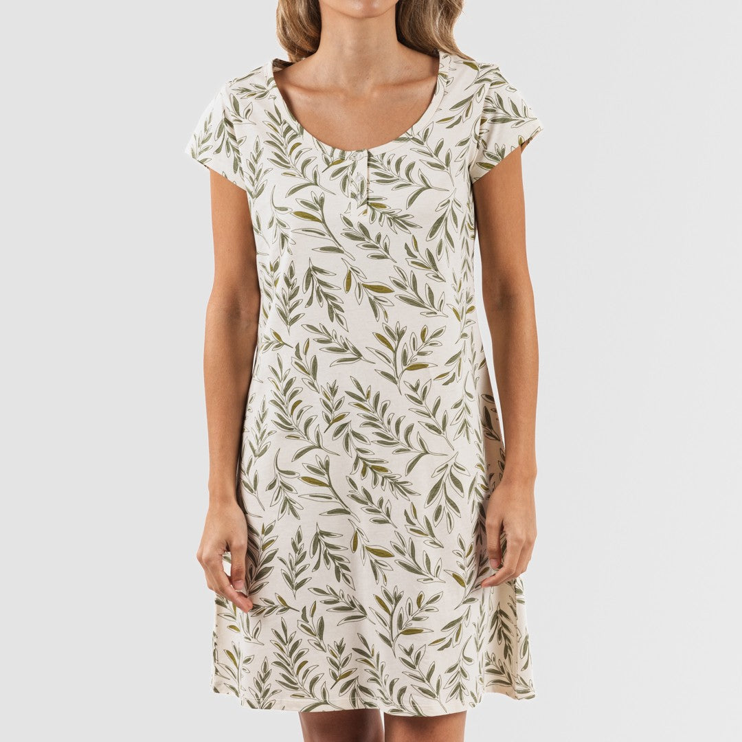 Blusa de algodão verde Caliope para caça