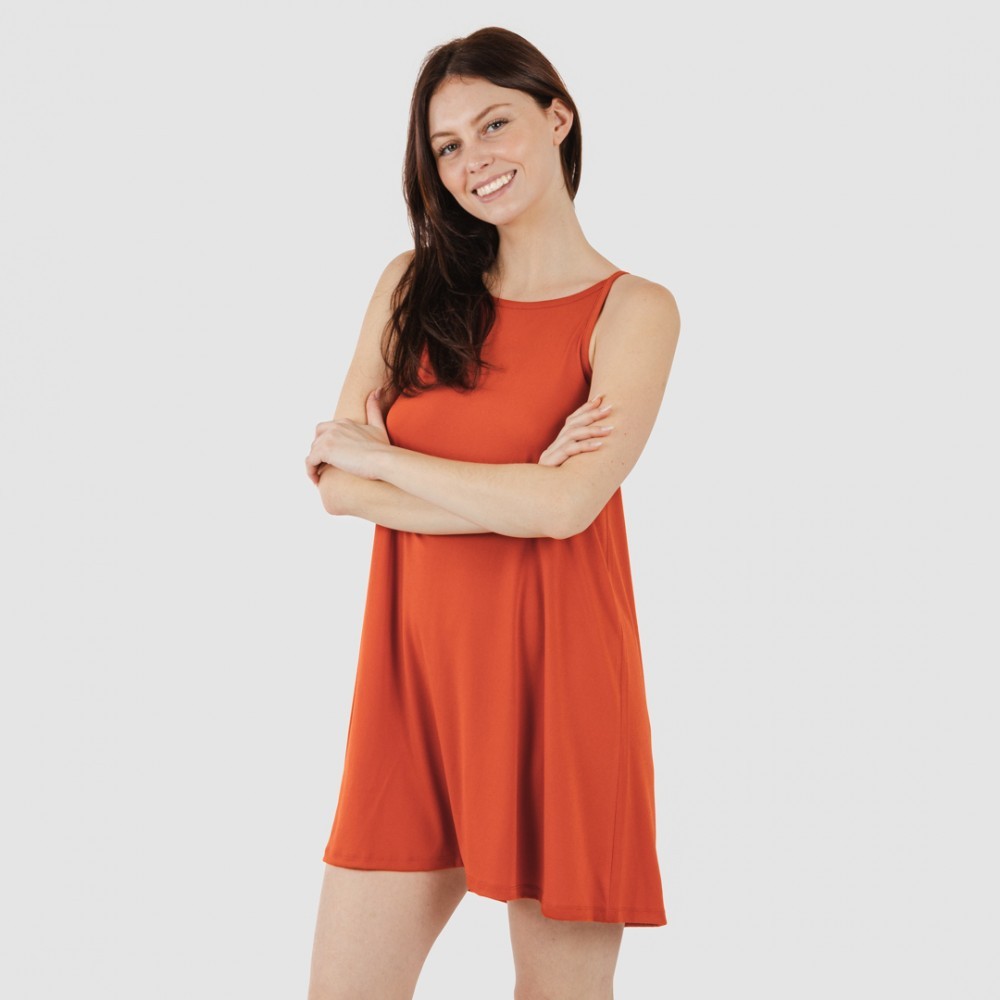 Vestido curto de crepe com alças