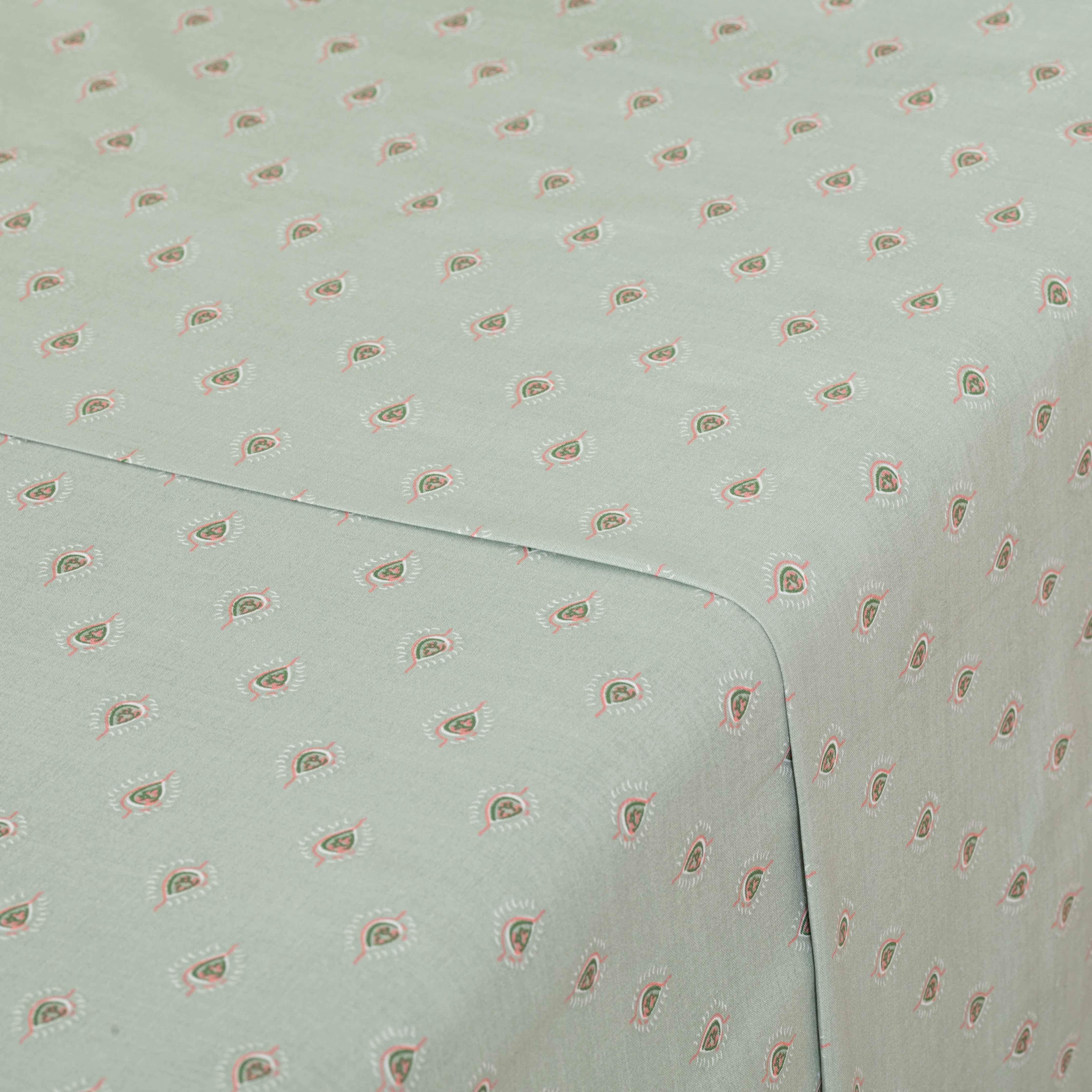 Jogo de lençóis algodão Alessia verde