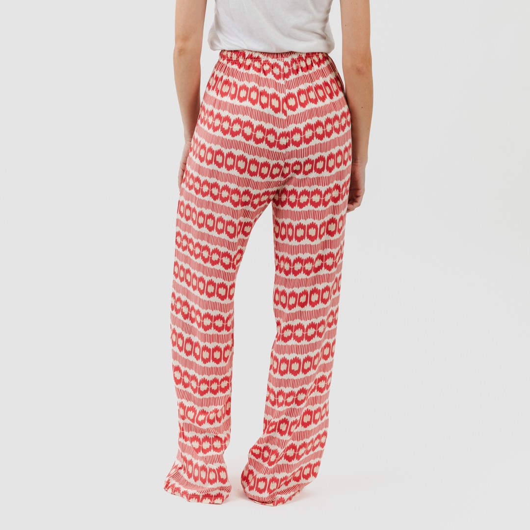 Calças de viscose Pastela morango