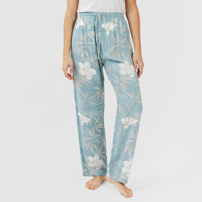 Calças Denia em viscose azul