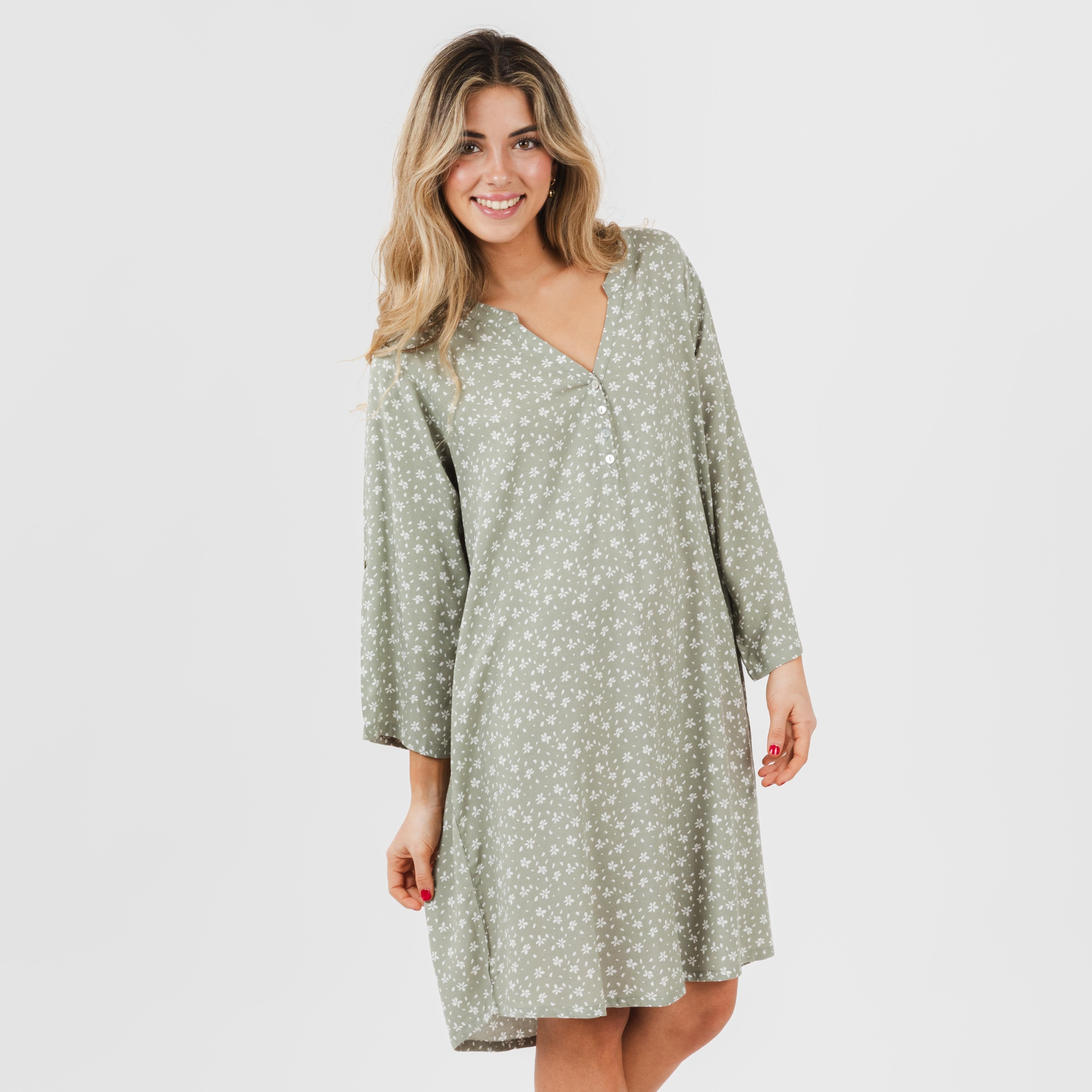 Camisola viscosa Valeria verde caceria