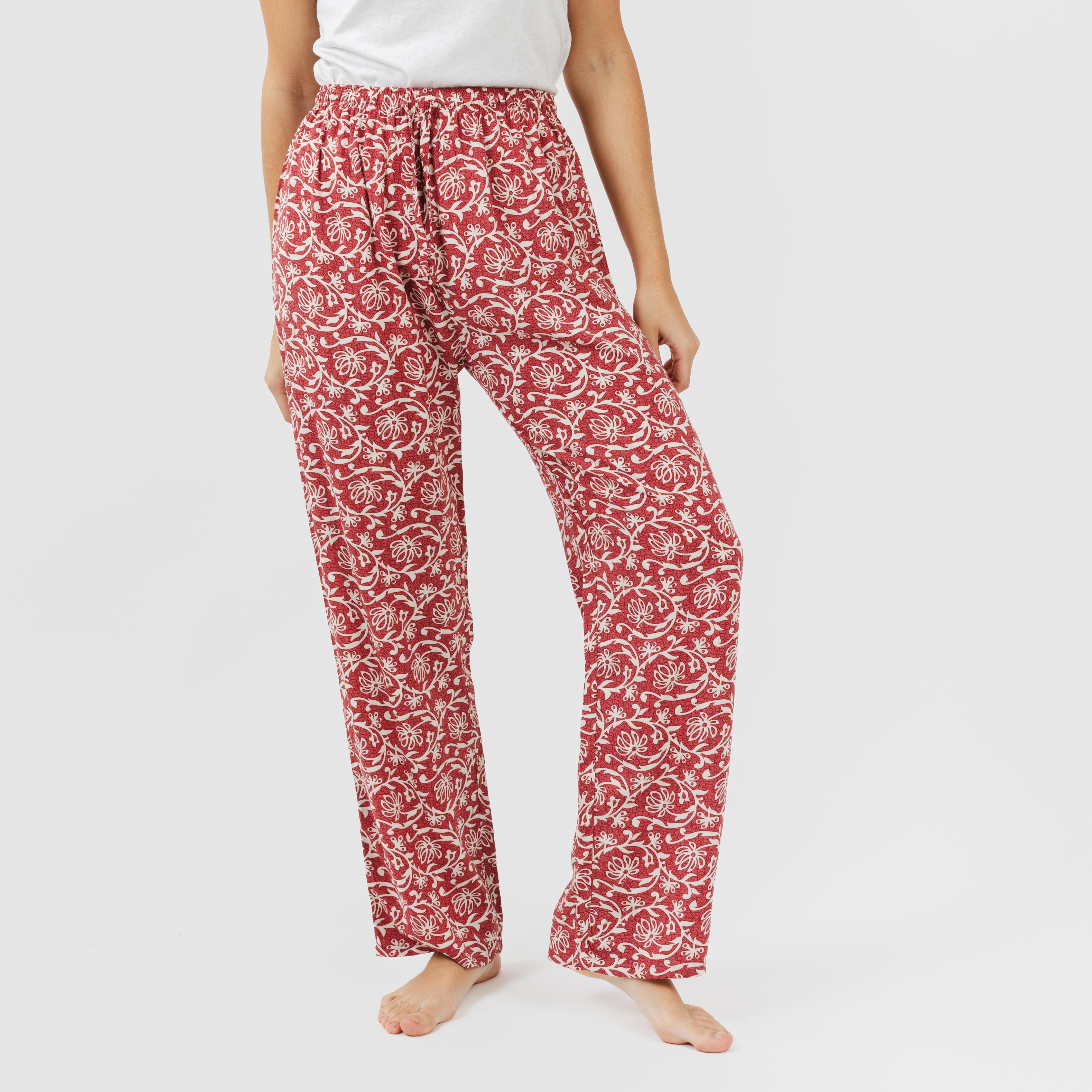 Calças de viscose Queen Marsala