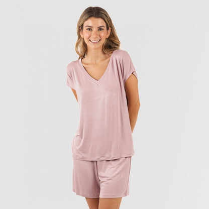 Pijama feminino CRT M/FLUID, em viscose lisa.