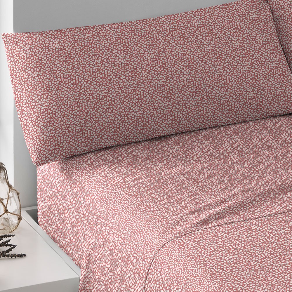 Jogo de lençóis algodão Sina cor telha