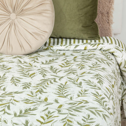 Colcha bouti Caliope verde caceria