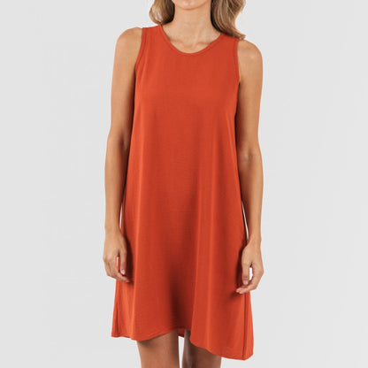 Vestido curto com alças, em musselina de algodão lisa.