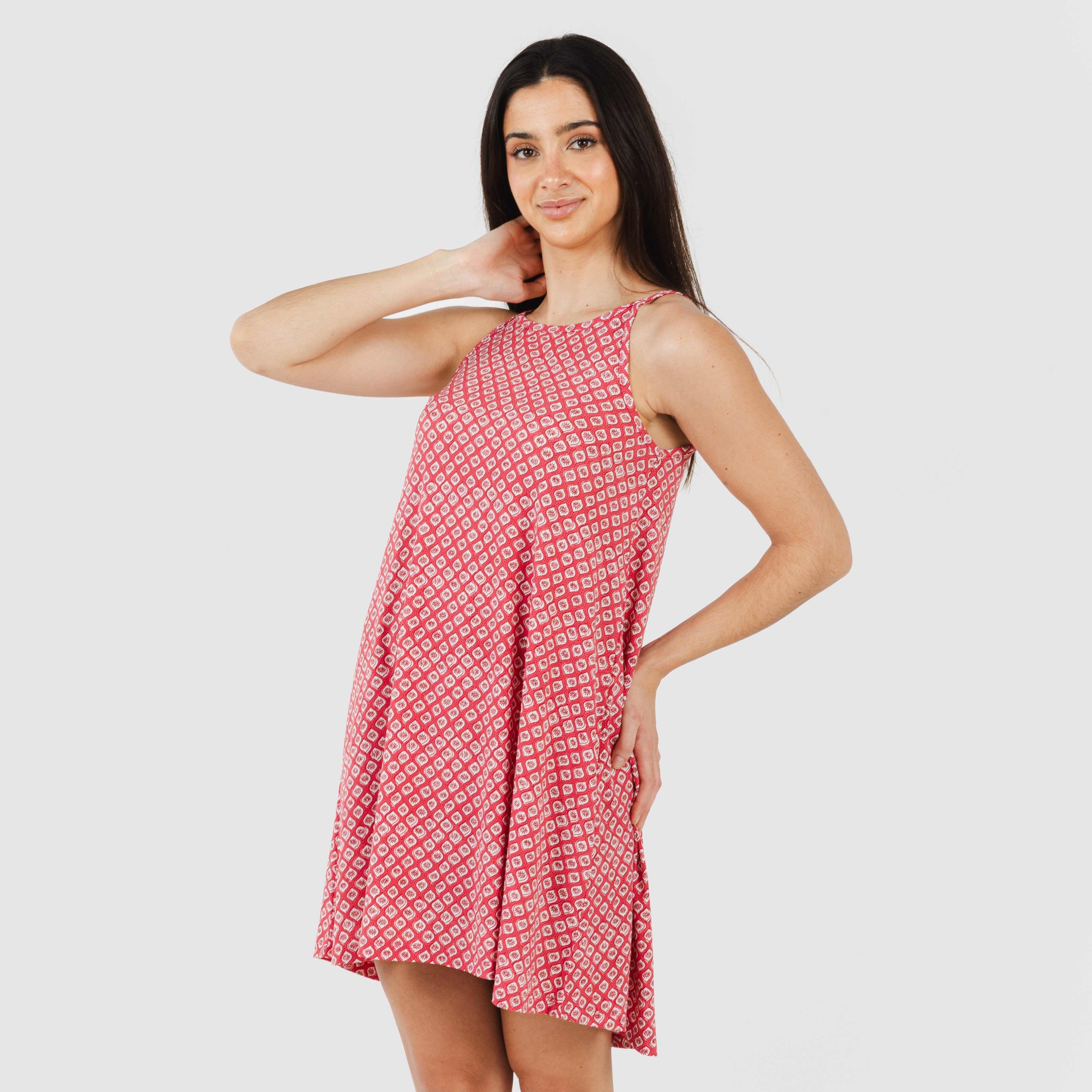 Vestido curto tomara que caia de crepe de morango Neville