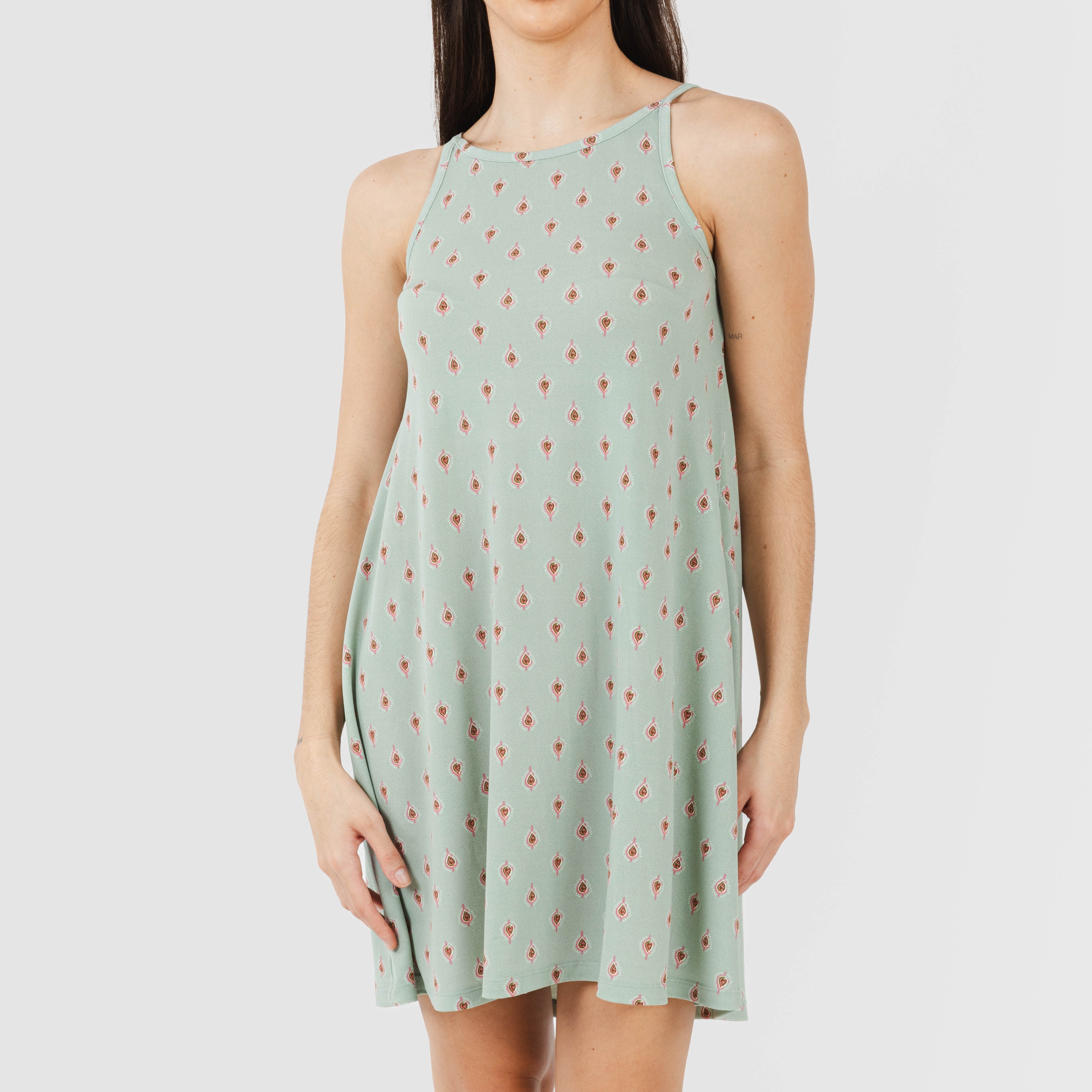 Vestido curto tomara que caia Alessia em crepe verde