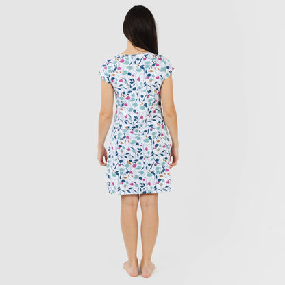 Blusa Maura de algodão azul-petróleo