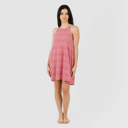 Vestido curto tomara que caia de crepe de morango Neville