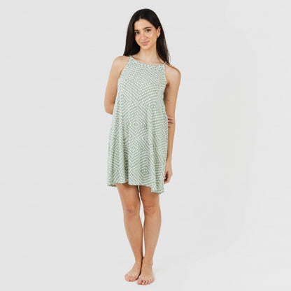 Vestido curto tomara que caia verde Columbus Tiffany em crepe