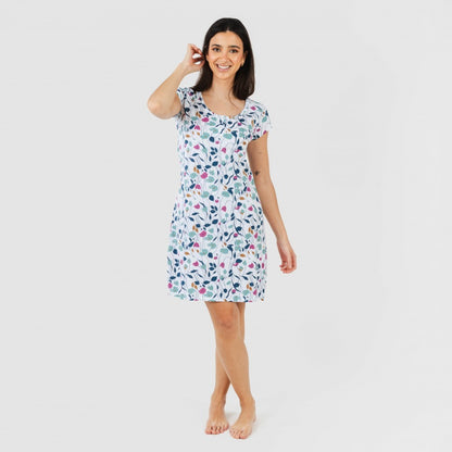 Blusa Maura de algodão azul-petróleo