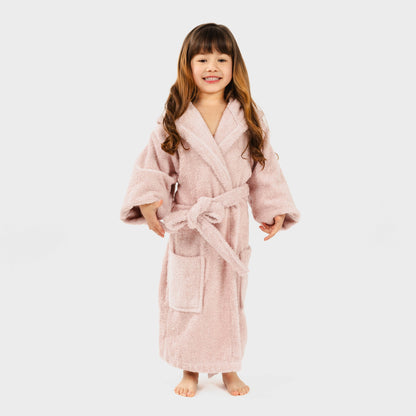 Roupão infantil liso rosa claro 450g