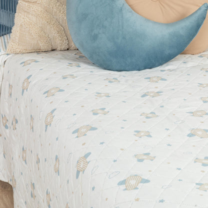 Colcha Bennett com laço índigo