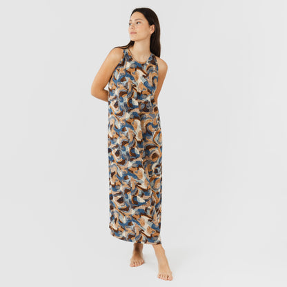 Vestido longo tomara que caia Venus em crepe