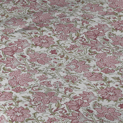 Jogo de lençol de algodão Camelia marsala