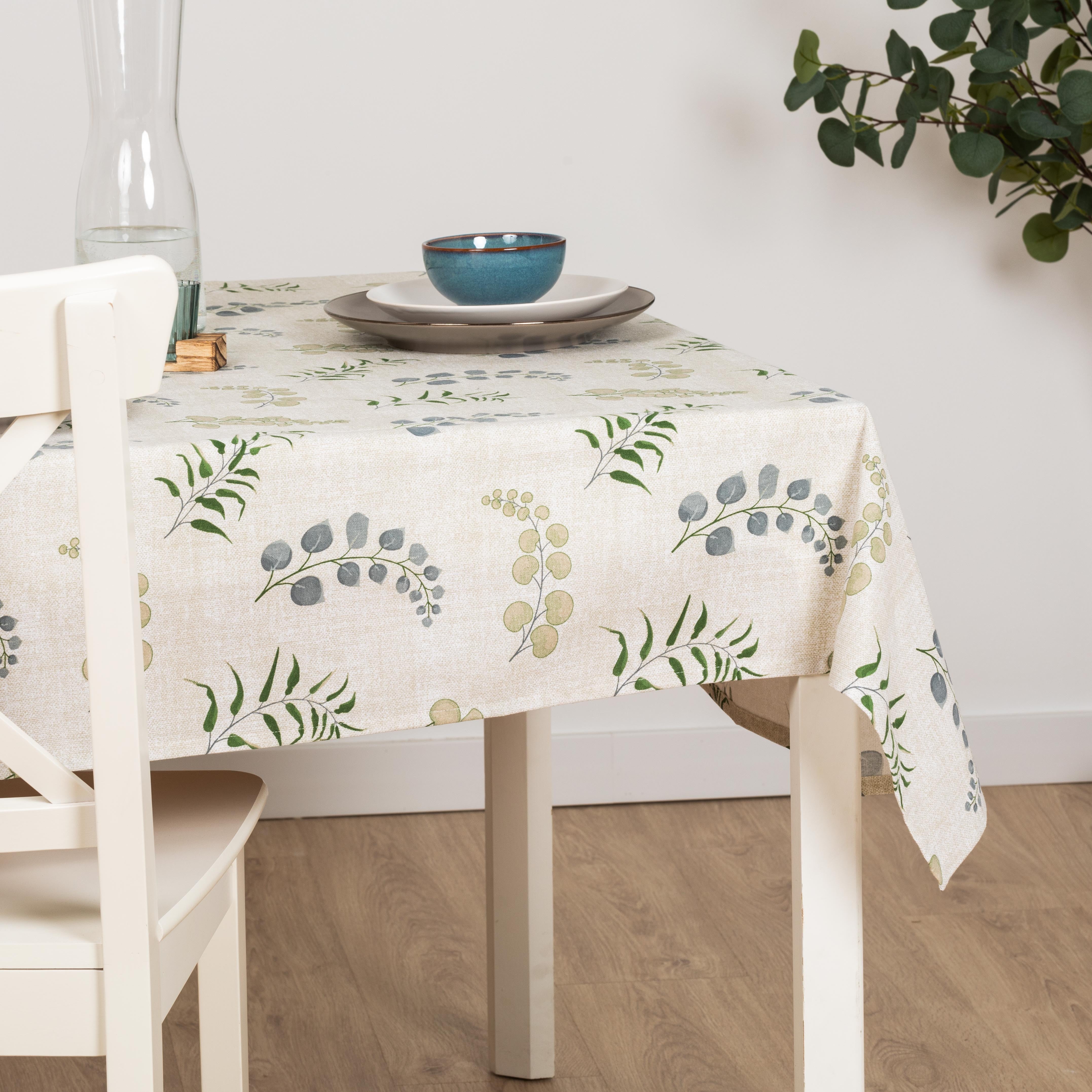 Toalha de mesa Mesina verde resistente a manchas