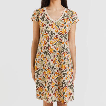 Vestido curto Cilian em crepe com mangas fluidas