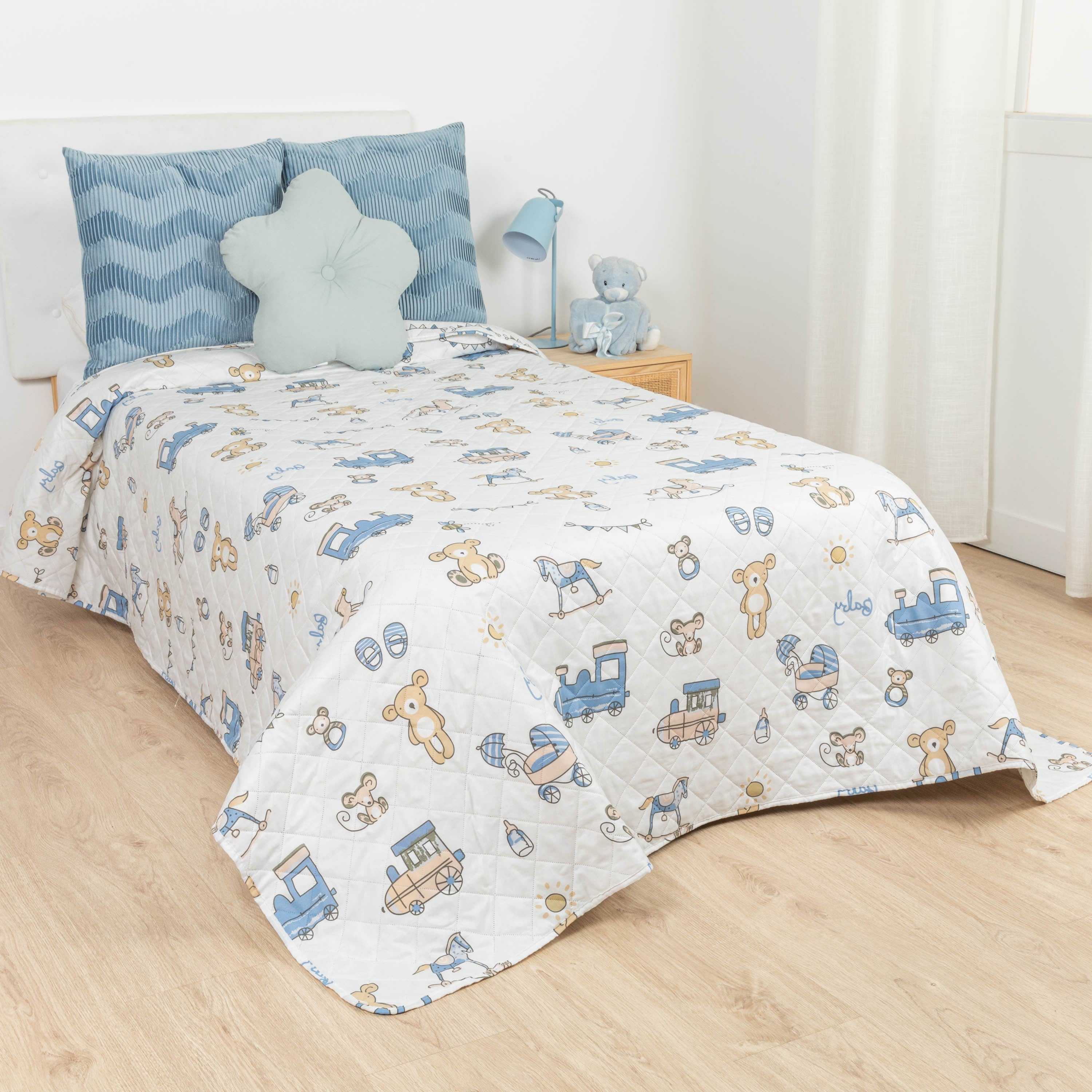 Colcha bouti azul claro Nico