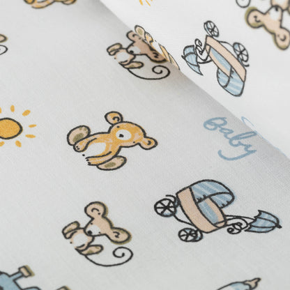 Capa de edredão algodão Nico azul celeste