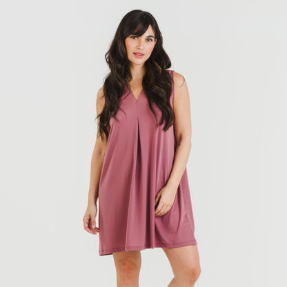 vestido curto liso de crepe