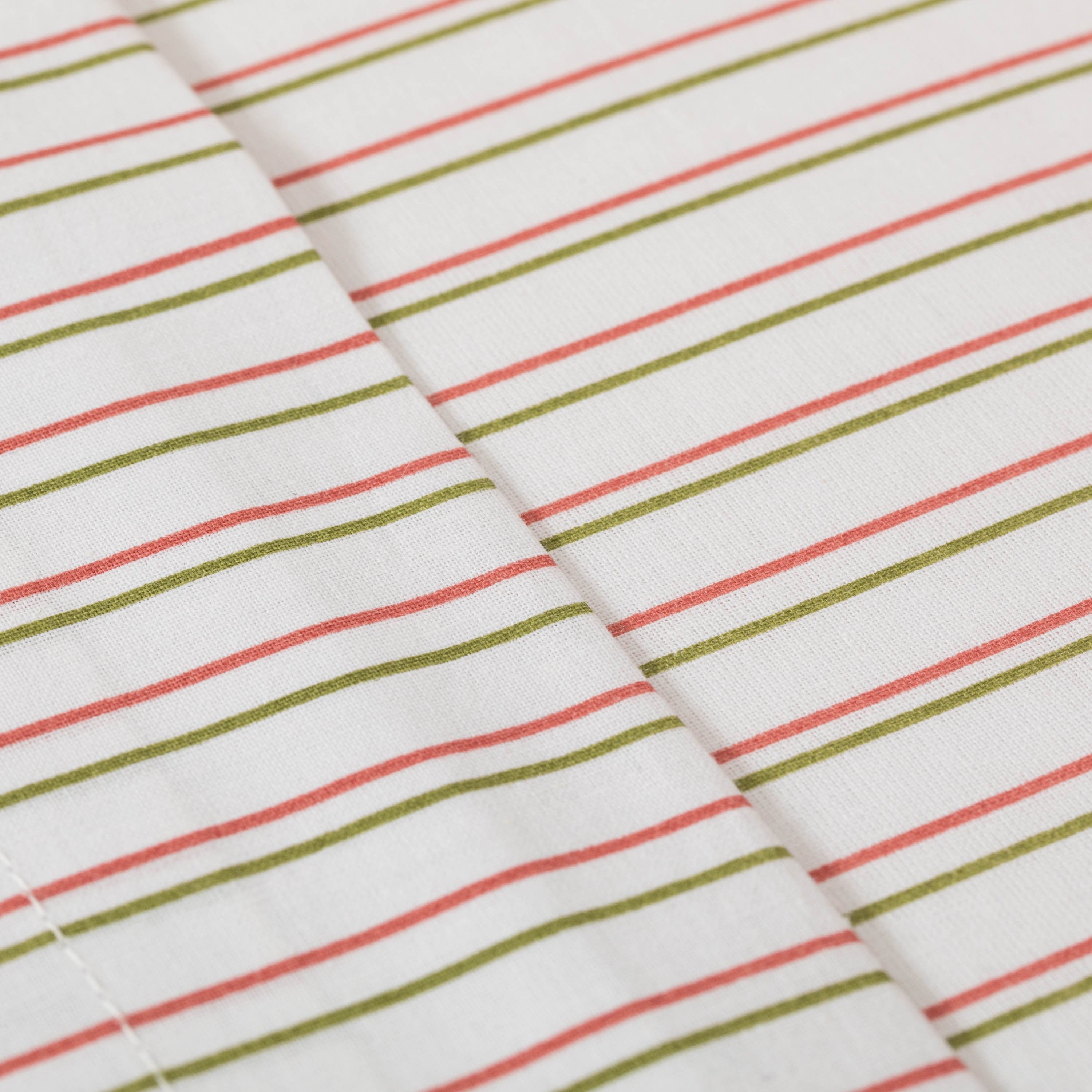 Conjunto de lençóis de algodão listrado Dula